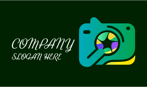 Logo De Photographie D'appareil Photo Vert