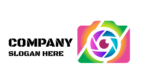 Logotipo De Cámara De Fotografía Vívida