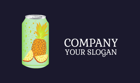 Logotipo De Refresco De Piña Saludable
