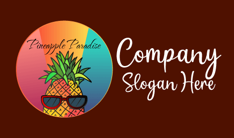 Logotipo De Piña Estilo Kawaii