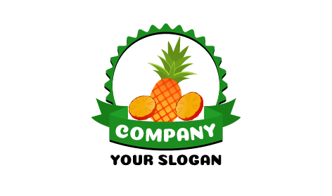Logotipo De La Tienda De Frutas De Piña