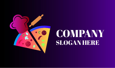 Brown Rolling Pin Pizza Logo