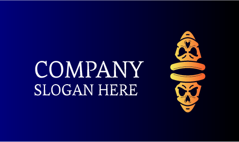 Braunes Pizza-logo Mit Totenköpfen