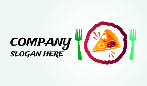 Logo Für Pizza Mit Knuspriger Kruste