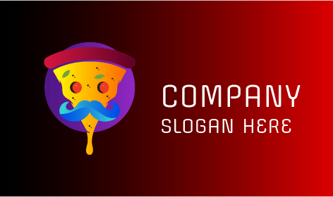 Flavorful Face Pizza Logo