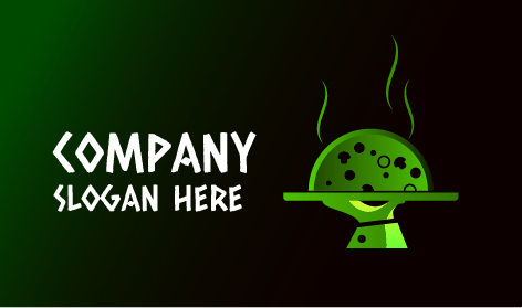 Grünes Mysteriöses Pizza-logo