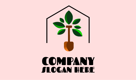 Logo Della Pianta Della Pala Marrone