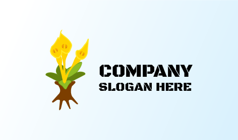 Calla Lily Plant Logo