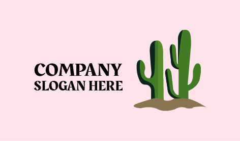 Logotipo Da Planta De Cacto Do Deserto