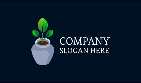 Logotipo Da Planta Vaso Lilás