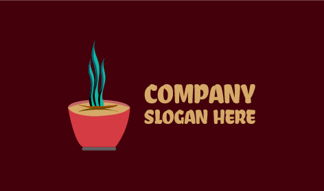 Logotipo De Maceta Rosa