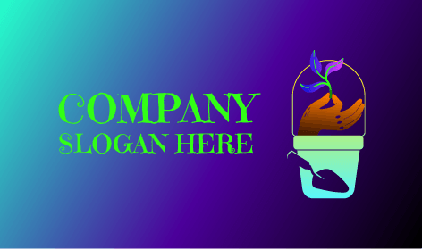Purple Leaf Plant Pot Logo