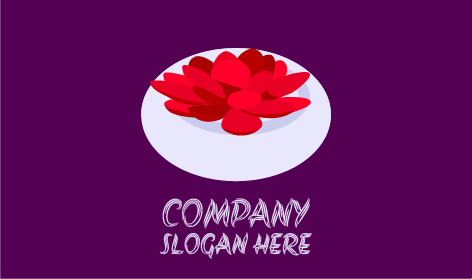 Logo Tanaman Teratai Merah