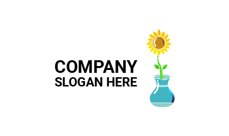 Logo Tanaman Bunga Matahari yang Berputar