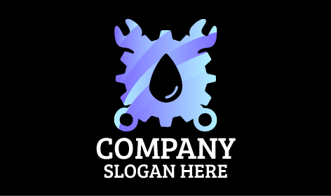 Logo De Plomberie Bleu Équipement