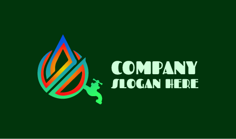 Logo De Plomberie En Cercle Divisé