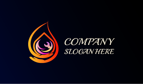 Gradient Drop Plumbing Logo