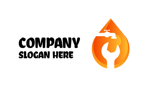 Logo De Plomberie Goutte Orange