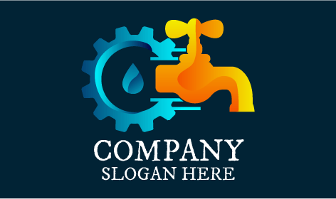 Logo De Plomberie Du Robinet Orange