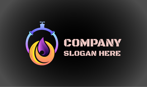 Logo De Plomberie Purple Dewdrop