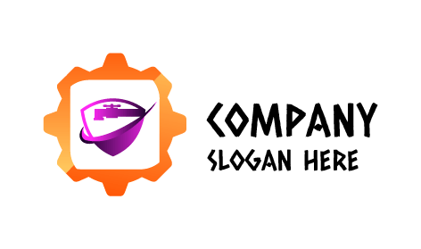 Logo De Plomberie Bouclier Violet