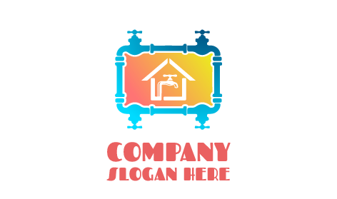 Quad Faucet Plumbing Logo