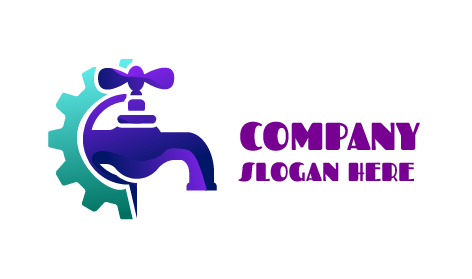 Logo De Réparation De Plomberie De Conduite D'eau