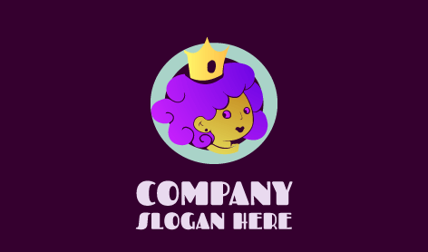 Logo De La Reine À La Couronne D'or