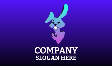 Logotipo De Coelho Azul