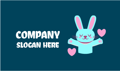 Logo Kelinci Romantis Yang Lucu