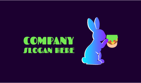 Logótipo De Coelho A Comer Fast Food