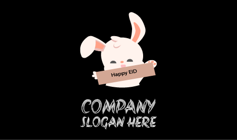 Logótipo Do Coelho Para Celebração Festiva