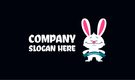 Logo De Lapin Sur Le Thème Des Fêtes