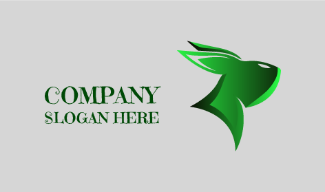 Glitter Green Rabbit Logo