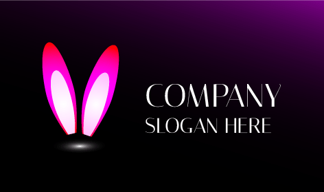 Logo Oreilles De Lapin Rose Brillant