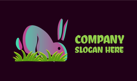 Logótipo Do Coelho A Comer Erva