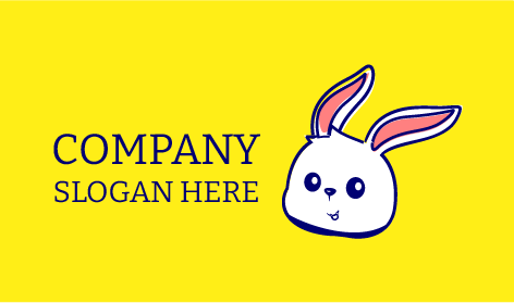 Happy Snowy Rabbit Logo