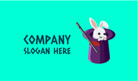 Logo De Lapin Avec Chapeau De Magicien