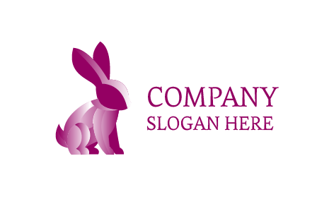 Metallic Elegant Rabbit Logo