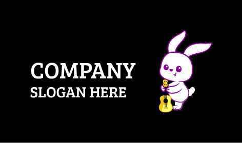 Tocar Guitarra Logotipo Do Coelho