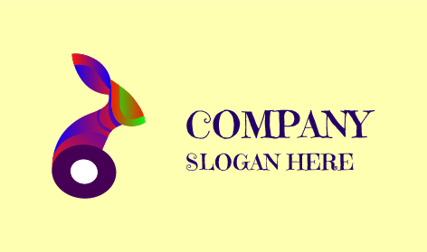 Logótipo Da Silhueta Gradiente Do Coelho