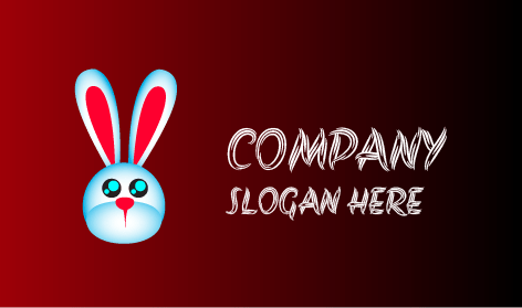 Logotipo Do Coelho Azul Gelado Cintilante