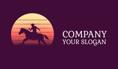 Logótipo Estético Para Corrida De Cavalos