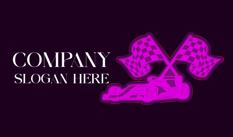 Purple Car Race Logo