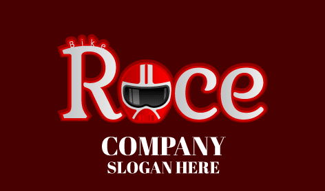 Logotipo De Carrera De Casco Rojo