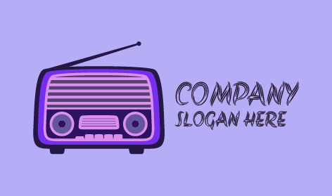 Logo Radio Vintage Color Lavanda