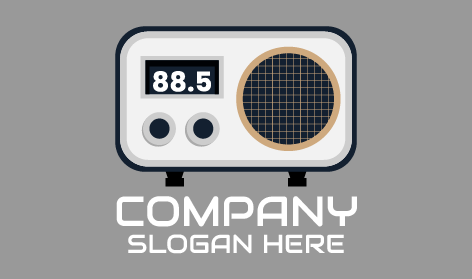 Logo Dell'altoparlante Della Radio Retrò