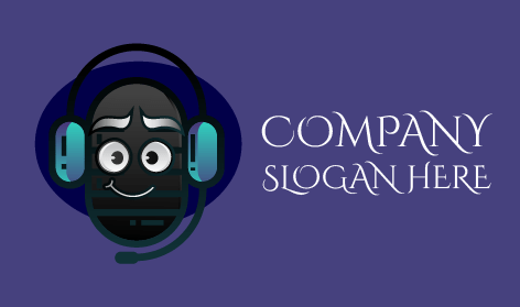 Logótipo De Rádio Com Microfone Extravagante