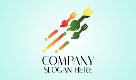 Fire Fork Food Restaurant Logo