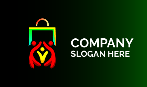 Grüne Einkaufstasche Einzelhandelslogo